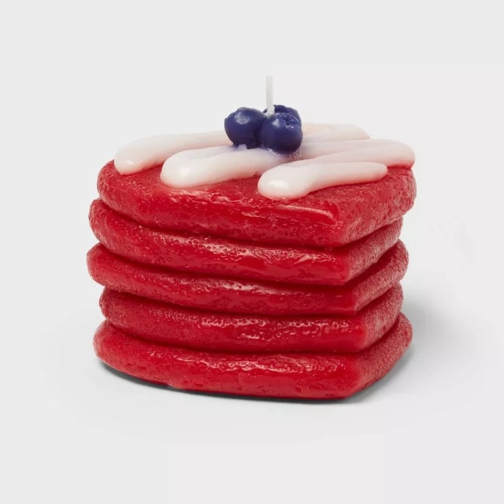 2025 Blueberry Heart Shaped Cake Figural Candle Unscented Valentines Day‎ New